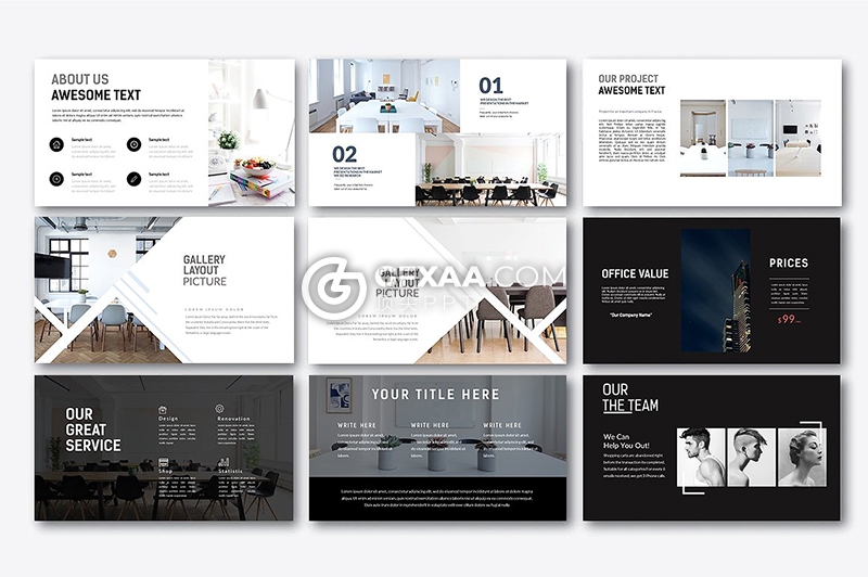 5套国外简约风格PPT模板合集 总页数200页 - 顶尖PPT