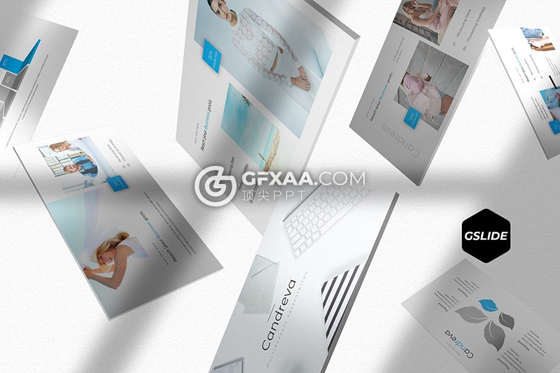 30页欧美扁平化商务风格Google slides模板 5种主题配色 - 顶尖PPT