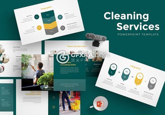 36页欧美扁平化工作汇报ppt模板 5种主题配色 - 顶尖PPT