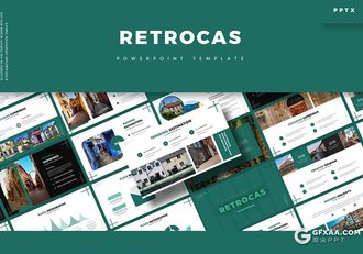 30页国外简约风格建筑设计建筑展示PPT模板5种配色 - 顶尖PPT