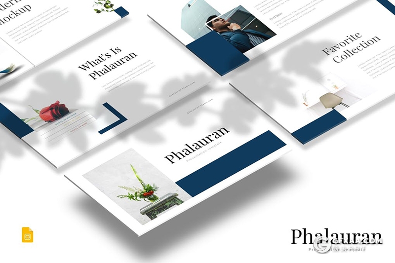 30页简约时尚风格企业介绍产品发布Google slides模板5种配色 - 顶尖PPT