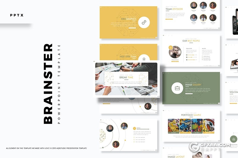 30页芯片互联网科技风格PPT模板5种主题配色 - 顶尖PPT