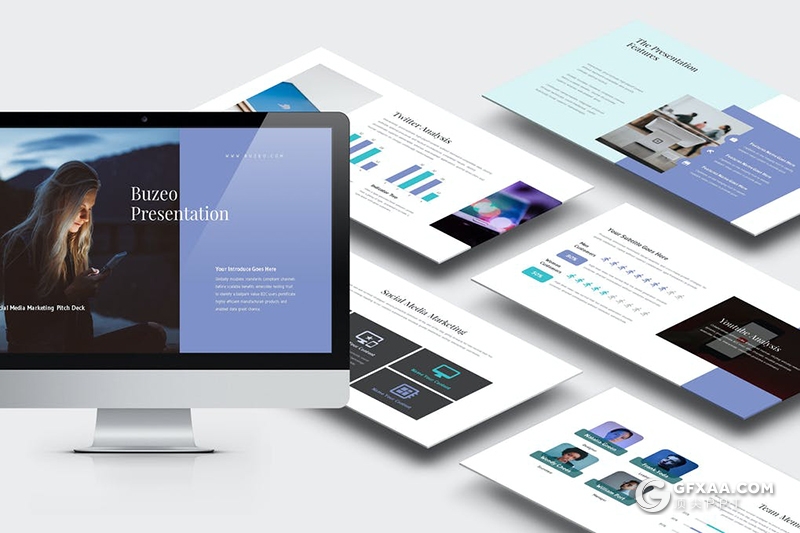 62页国外扁平化企业介绍会议项目通用PPT模板 - 顶尖PPT