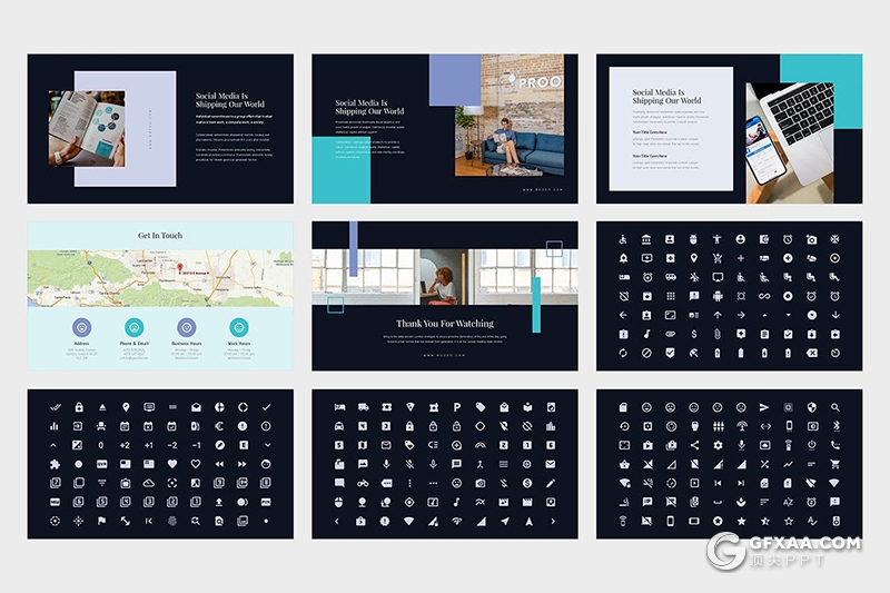 62页国外扁平化企业介绍会议项目通用PPT模板 - 顶尖PPT
