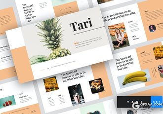 国外简约绿色食物餐饮美食keynote模板 - 顶尖PPT