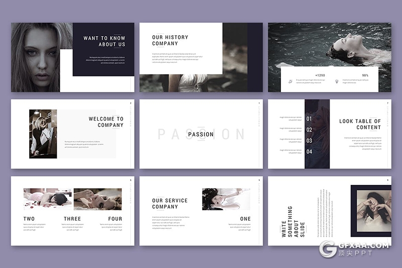 30页国外艺术摄影公司介绍案例展示keynote模板 - 顶尖PPT