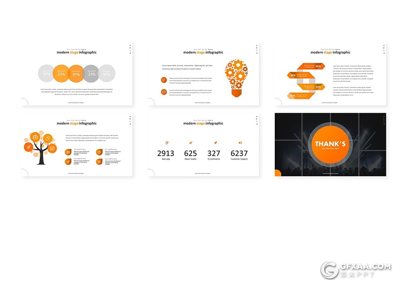 30页国外活动策划音乐演唱会PPT模板5种配色 - 顶尖PPT