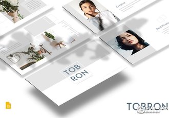 30页国外极简文艺小清新风格Google slides模板 - 顶尖PPT