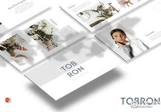 30页国外极简文艺小清新风格PPT模板 - 顶尖PPT