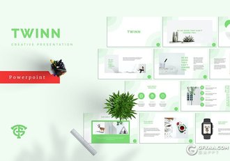 30页国外简约风格时尚文艺小清新风格PPT模板 - 顶尖PPT