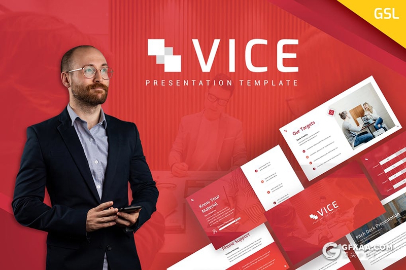 30页红色企业介绍团队展示项目会议Google slides模板 - 顶尖PPT