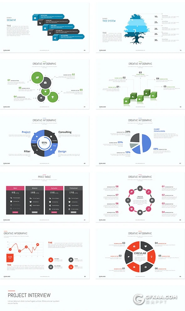 60页创意简约风格商务工作总结项目提案PPT模板 - 顶尖PPT
