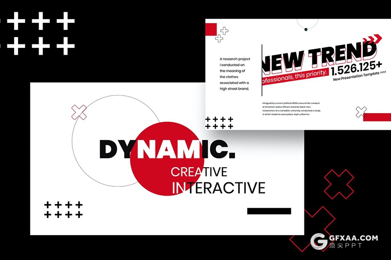 30页红色潮流杂志设计风格PPT模板 - 顶尖PPT