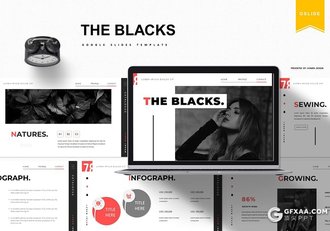 30页商务数据分析时尚模特写真服Google slides模板5种配色 - 顶尖PPT