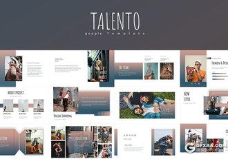 30页小清新时尚唯美文艺风格Google slides模板 - 顶尖PPT