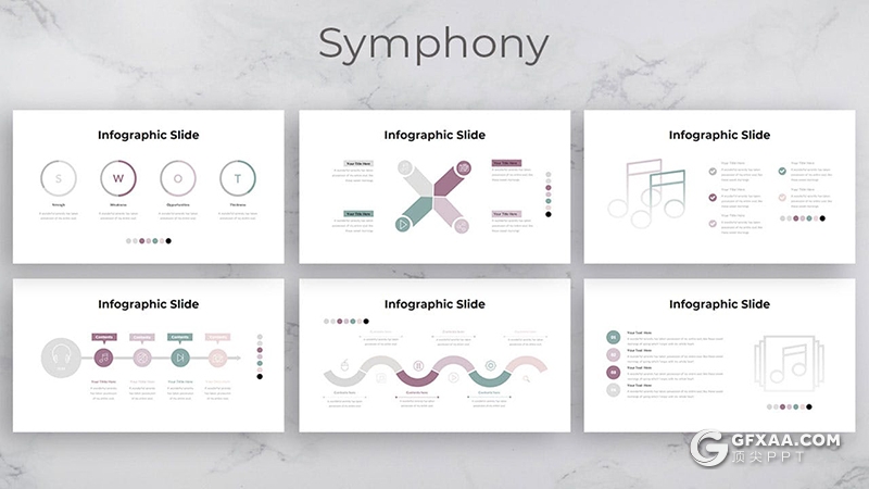 54页音乐培训乐器教育培训音乐教学文艺风格keynote模板 - 顶尖PPT