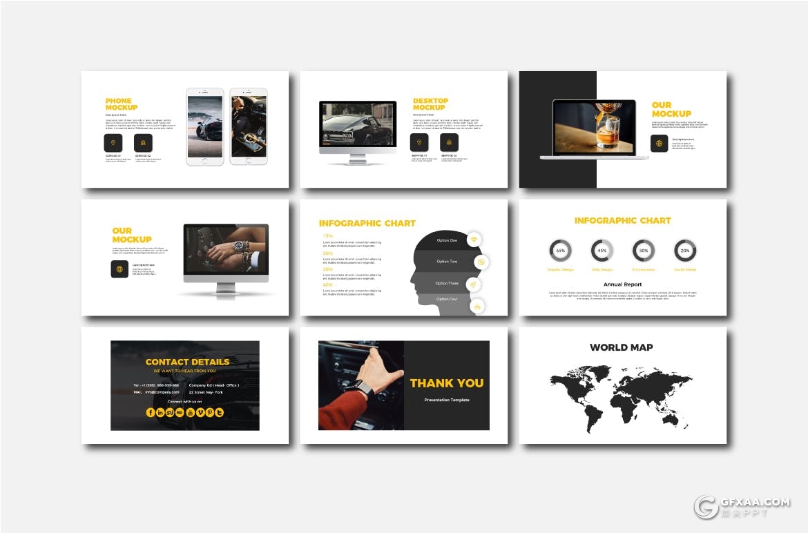 40页极简风格国外通用Google slides模板 - 顶尖PPT