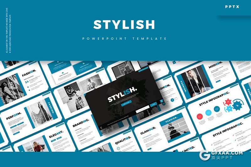 30页国外商务企业团队人员介绍通用PPT模板5种配色 - 顶尖PPT