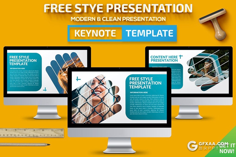 创意图片占位符国外图文简介keynote模板 - 顶尖PPT