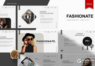 30页国外简约风格时尚服装主题PPT模板5种配色 - 顶尖PPT