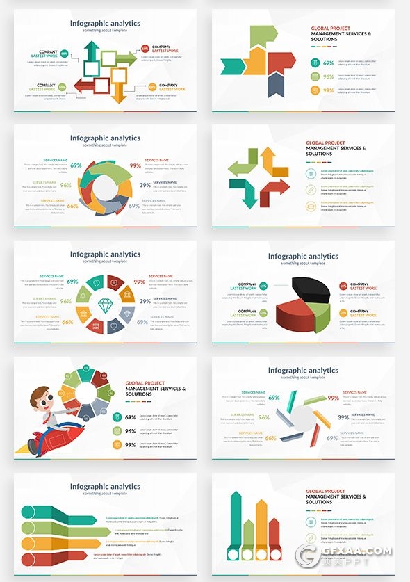 150页高端商务风格ppt创意数据商务图形PPT模板 - 顶尖PPT