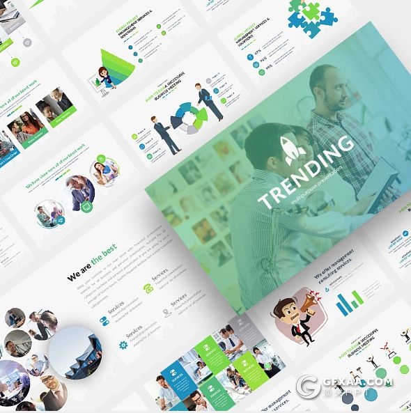 180页国外顶级商务ppt模板创意数据图形3D立体图形合集PPT模板 - 顶尖PPT