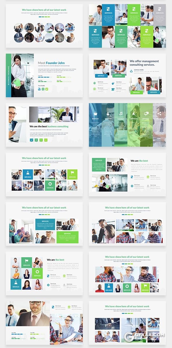 180页国外顶级商务ppt模板创意数据图形3D立体图形合集PPT模板 - 顶尖PPT