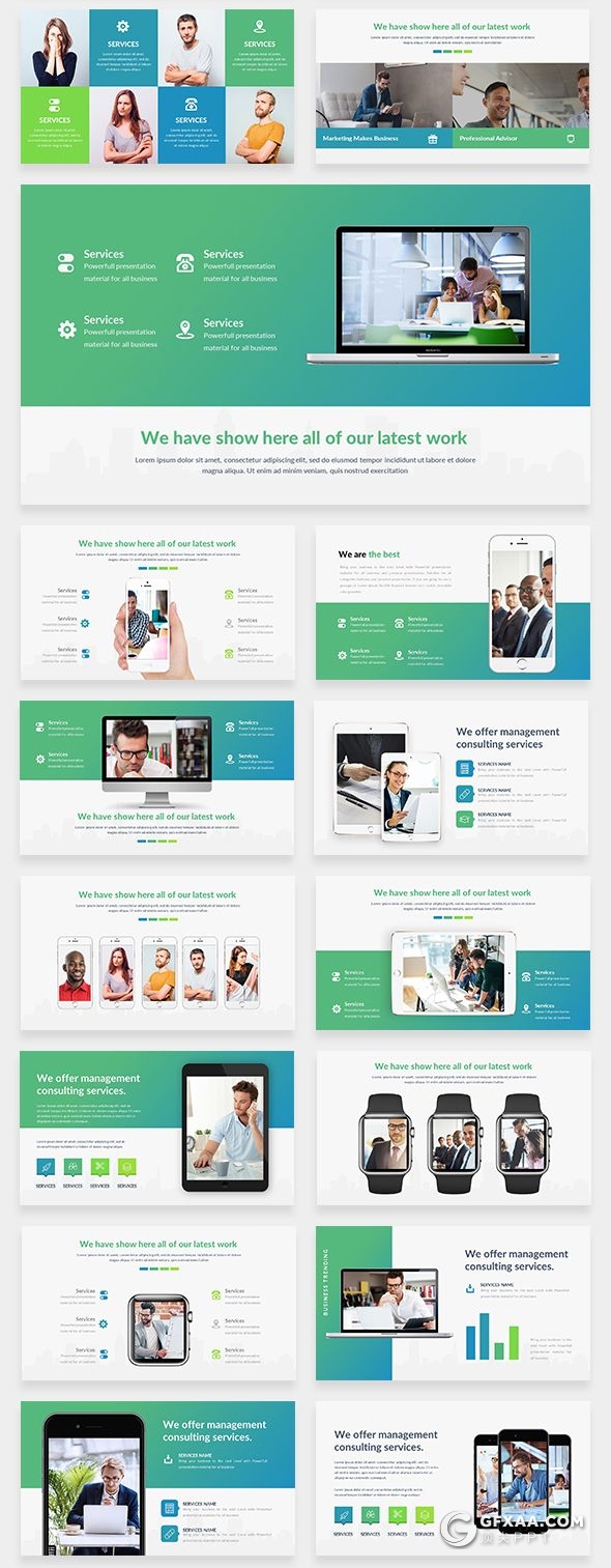 180页国外顶级商务ppt模板创意数据图形3D立体图形合集PPT模板 - 顶尖PPT