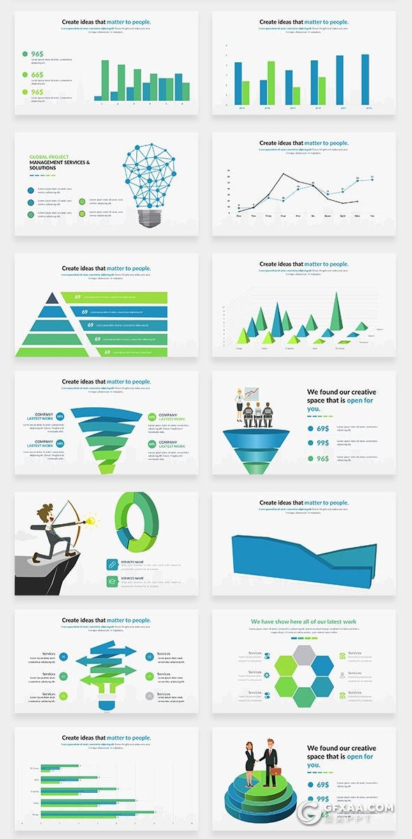 180页国外顶级商务ppt模板创意数据图形3D立体图形合集PPT模板 - 顶尖PPT
