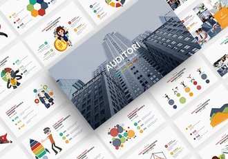 166高端商务卡通人物插画可视化数据信息图形图表PPT模板下载 - 顶尖PPT