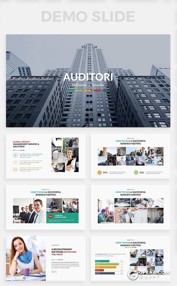 166高端商务卡通人物插画可视化数据信息图形图表PPT模板下载 - 顶尖PPT