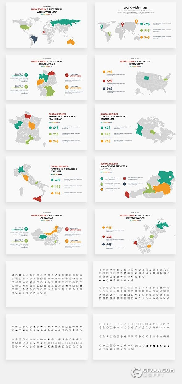 166高端商务卡通人物插画可视化数据信息图形图表PPT模板下载 - 顶尖PPT