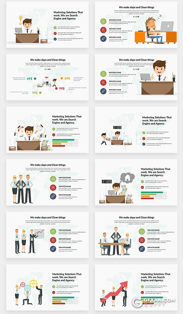 156国外顶级商务数据信息图形图表通用PPT模板 - 顶尖PPT