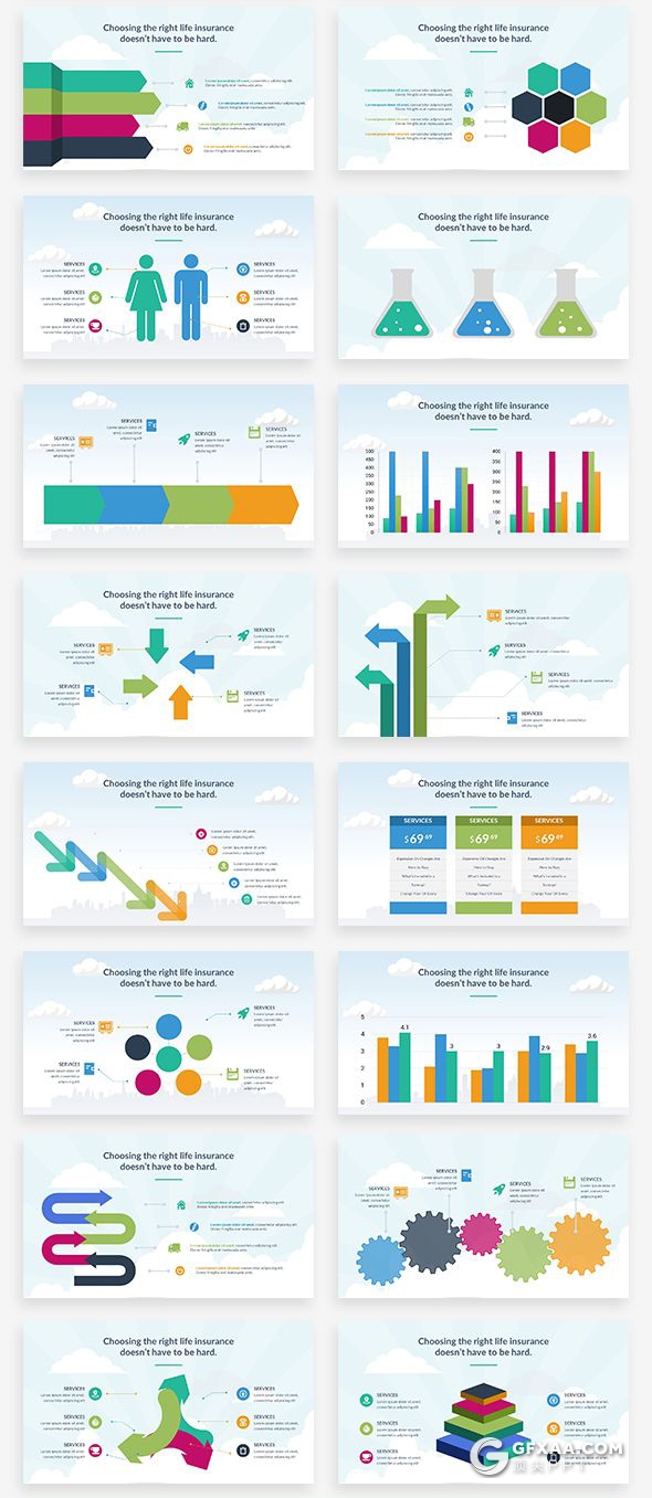 157页国外高端商务卡通人物插画keynote 商务数据图形图表keynote模板 - 顶尖PPT