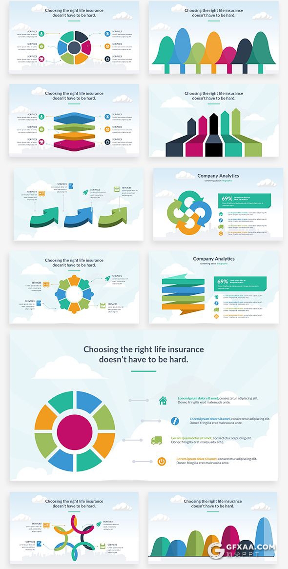 157页国外高端商务卡通人物插画keynote 商务数据图形图表keynote模板 - 顶尖PPT