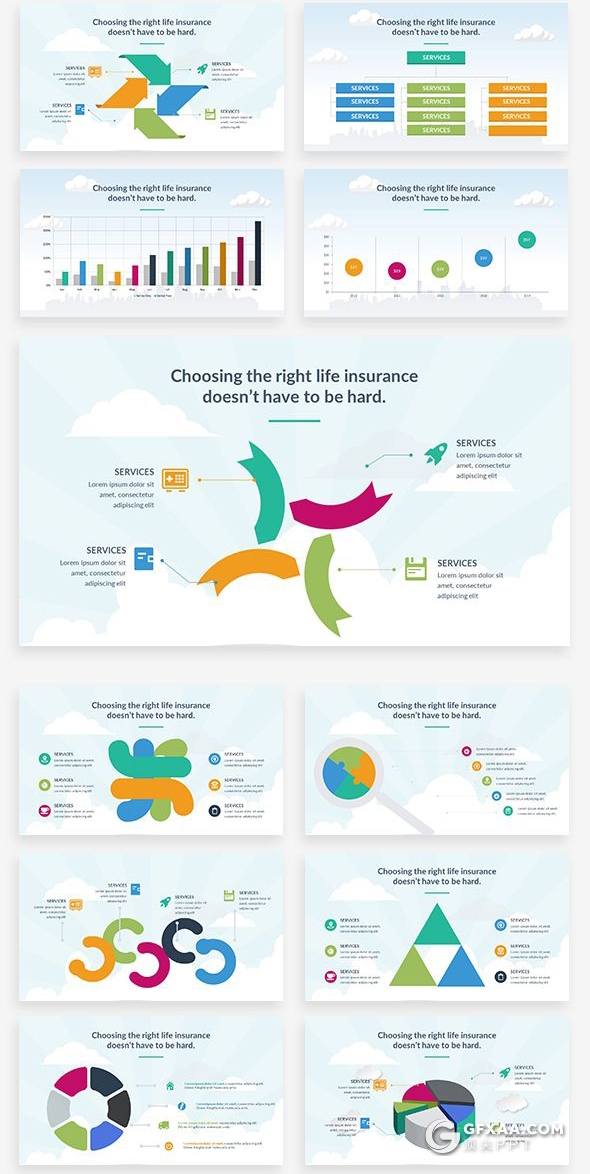 157页国外高端商务卡通人物插画keynote 商务数据图形图表keynote模板 - 顶尖PPT