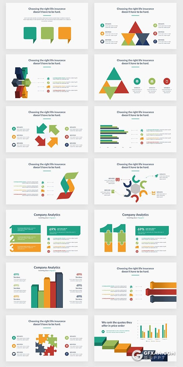 206页国外商务卡通人物插画可视化数据信息图形图表PPT模板 - 顶尖PPT