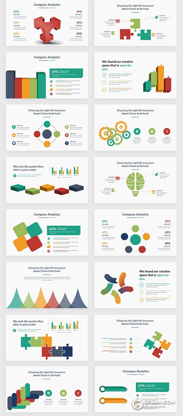 206页国外商务卡通人物插画可视化数据信息图形图表PPT模板 - 顶尖PPT