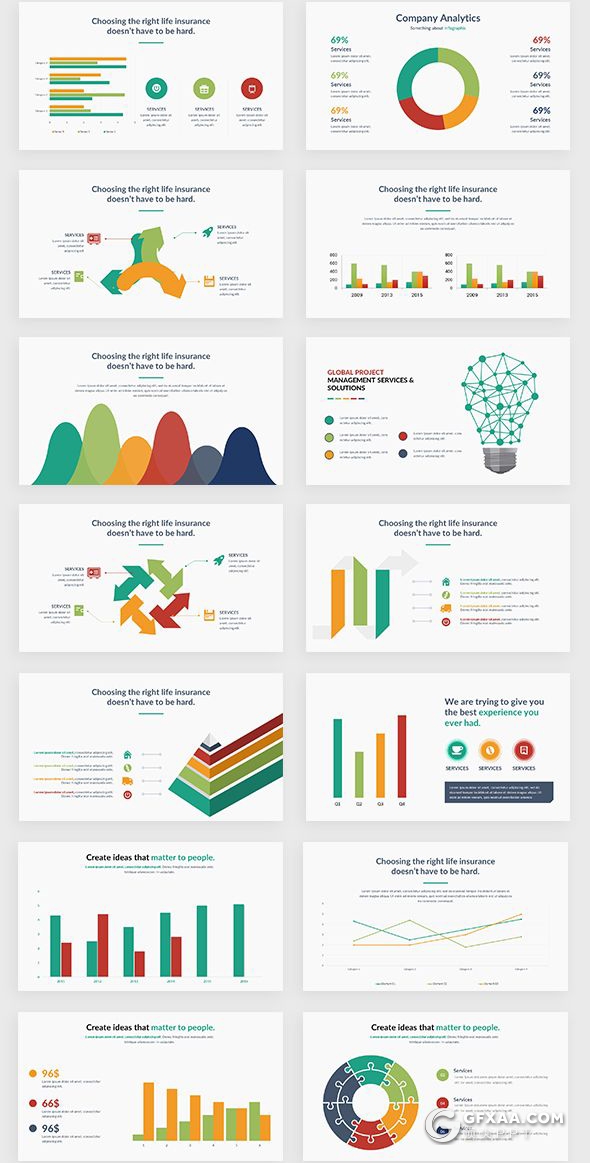 206页国外商务卡通人物插画可视化数据信息图形图表PPT模板 - 顶尖PPT