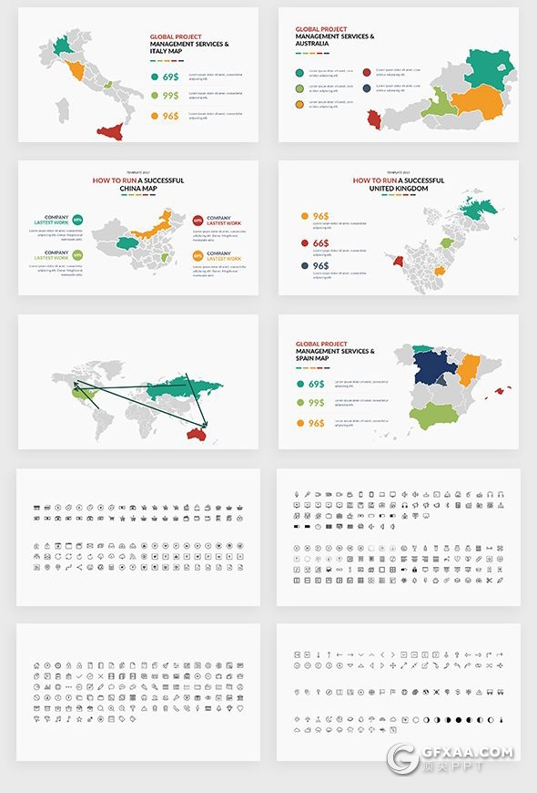 206页国外商务卡通人物插画可视化数据信息图形图表PPT模板 - 顶尖PPT