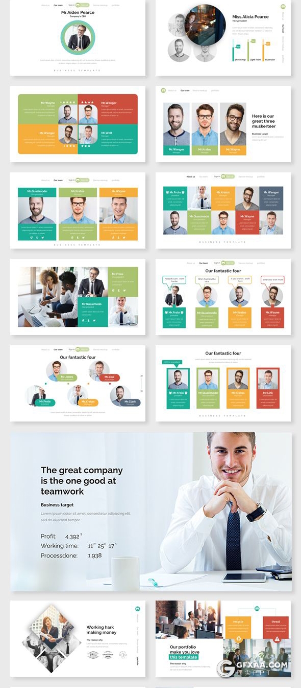 179页国外商务图形图表keynote企业简介项目管理工作规划卡通图形keynote模板下载 - 顶尖PPT