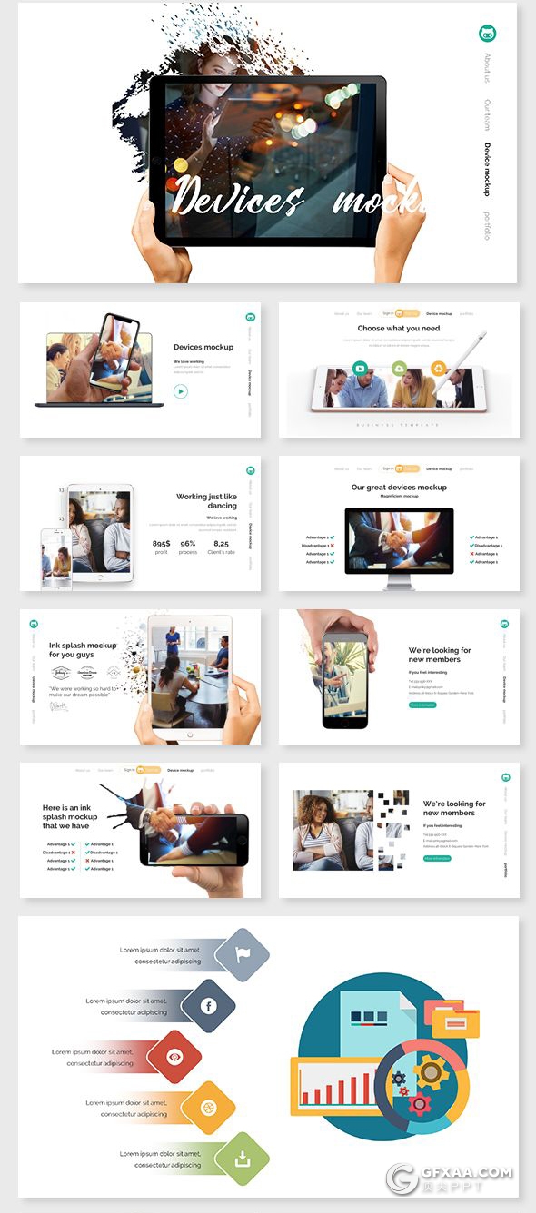 179页国外商务图形图表keynote企业简介项目管理工作规划卡通图形keynote模板下载 - 顶尖PPT