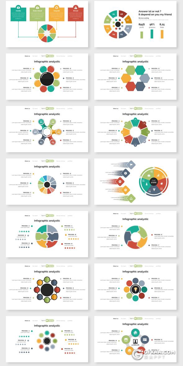 179页国外商务图形图表keynote企业简介项目管理工作规划卡通图形keynote模板下载 - 顶尖PPT