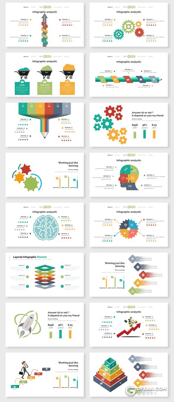 179页国外商务图形图表keynote企业简介项目管理工作规划卡通图形keynote模板下载 - 顶尖PPT