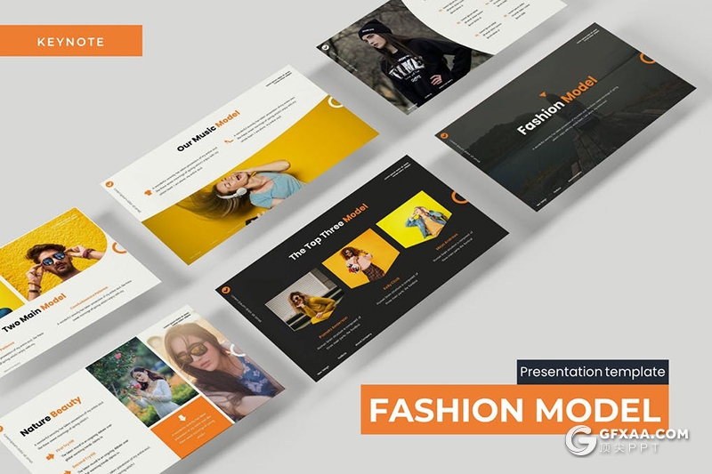 30页时尚女性主题行业keynote模板5种配色 - 顶尖PPT