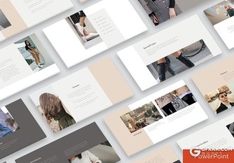 31页极简风格时尚服装展示推广PPT模板 - 顶尖PPT