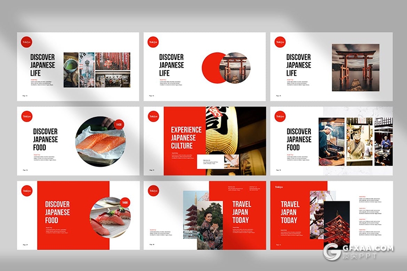 日本东京旅游景点展示旅游数据分析keynote模板 - 顶尖PPT