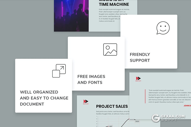 51页简约风格音乐演唱会活动策划PPT模板 - 顶尖PPT