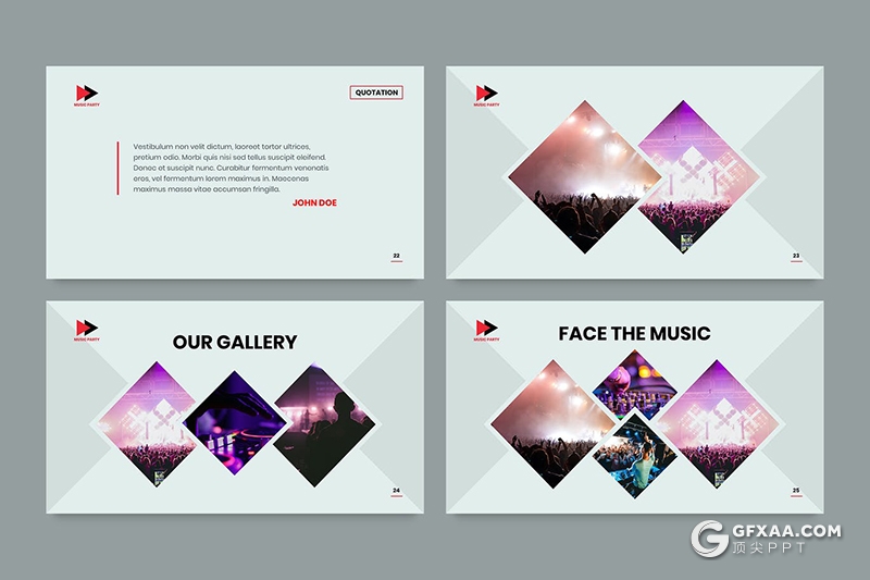 51页简约风格音乐演唱会活动策划PPT模板 - 顶尖PPT
