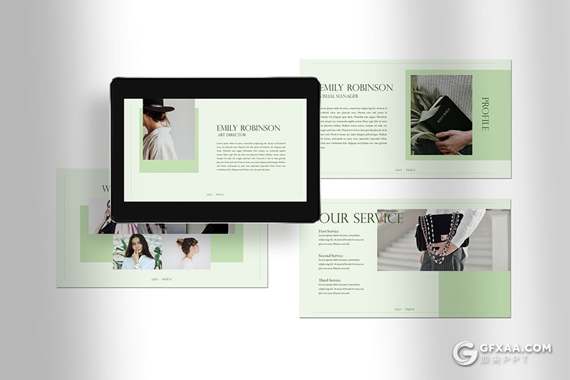 32页简约文艺风格国外PPT模板下载 - 顶尖PPT